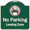 Signmission No Parking Loading Zone W/ No CarHeavy-Gauge Aluminum Architectural Sign, 18" x 18", GW-1818-9817 A-DES-GW-1818-9817 - alternate 1